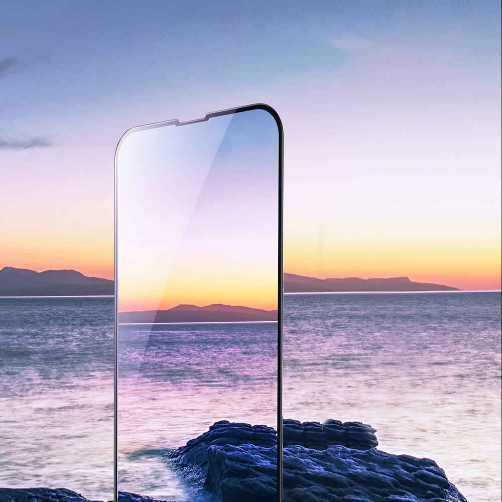 Baseus iPhone 13 / iPhone 13 Pro 0.23mm Full Screen Αντιχαρακτικό Γυαλί Οθόνης - 2 Τεμάχια - Black - SGQP020101