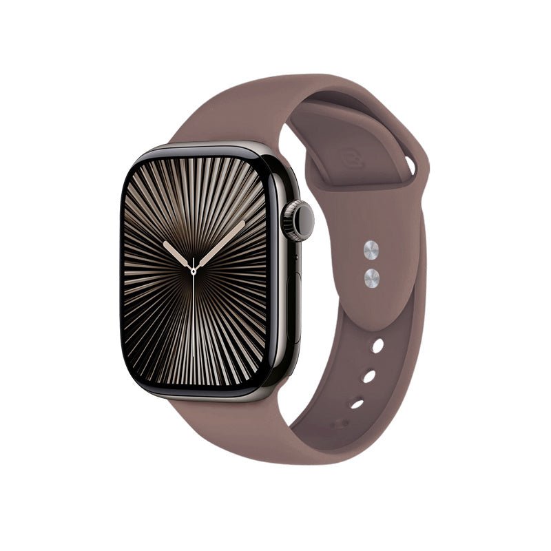 Crong Λουράκι Apple Watch 2/3/4/5/6/7/8/9/10/11 - SE (1/2/3) - 38/40/41/42mm Σιλικόνης - Liquid Strap - Brown