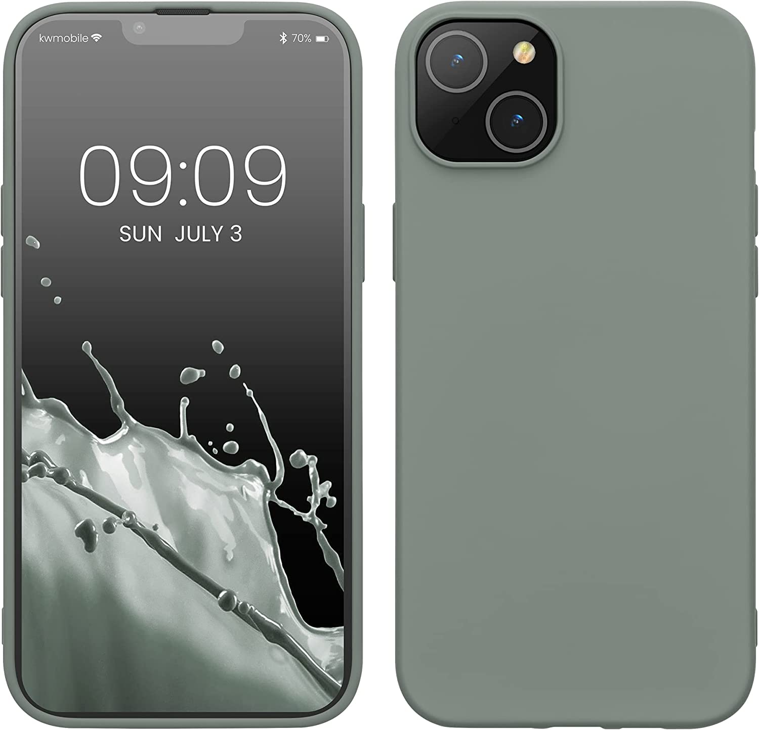 KW iPhone 14 Plus Θήκη Σιλικόνης Rubberized TPU - Gray Green - 59080.172