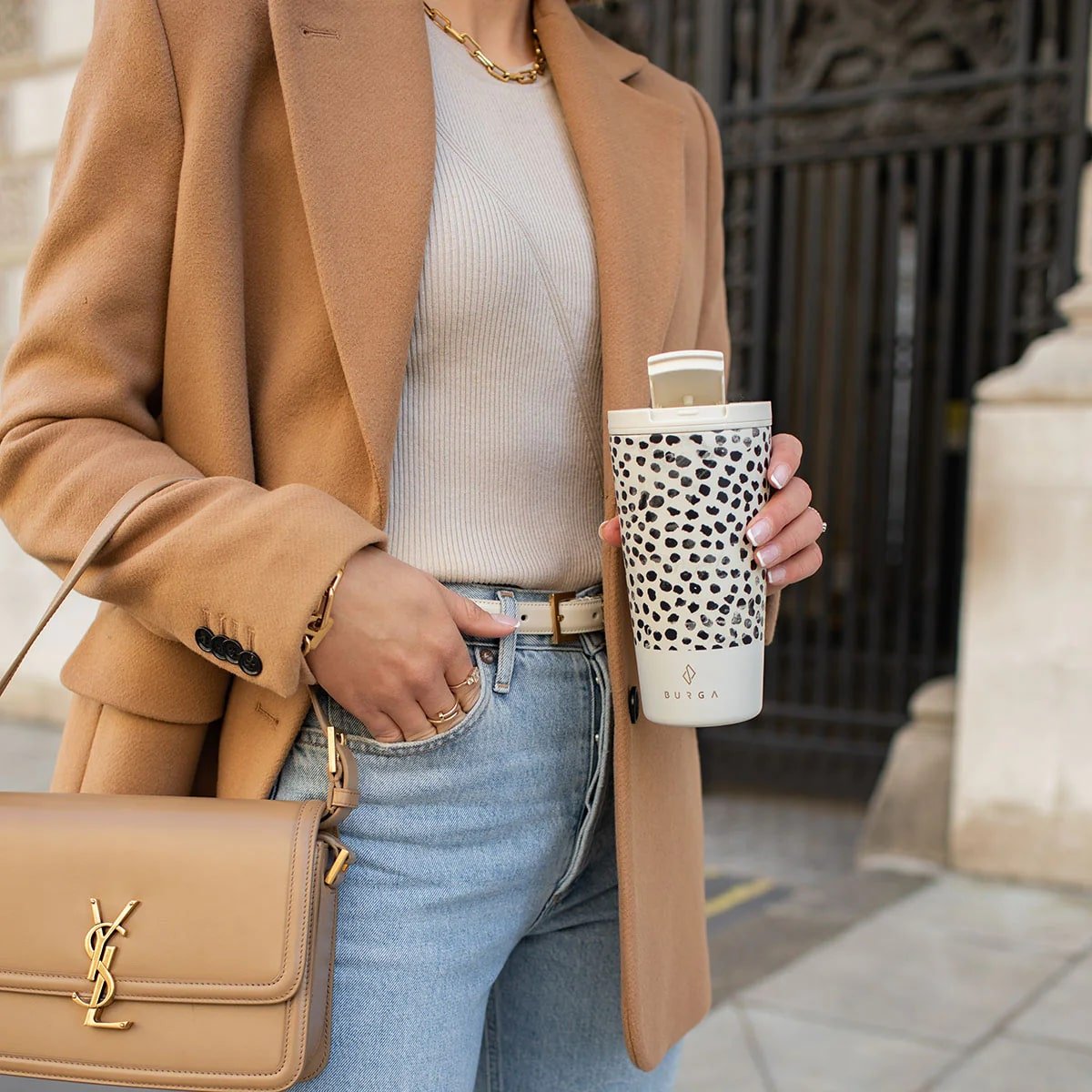 Burga COFFEE - CUP Κούπα Θερμός από Ανοξείδωτο Ατσάλι - 470ml - Almond Latte