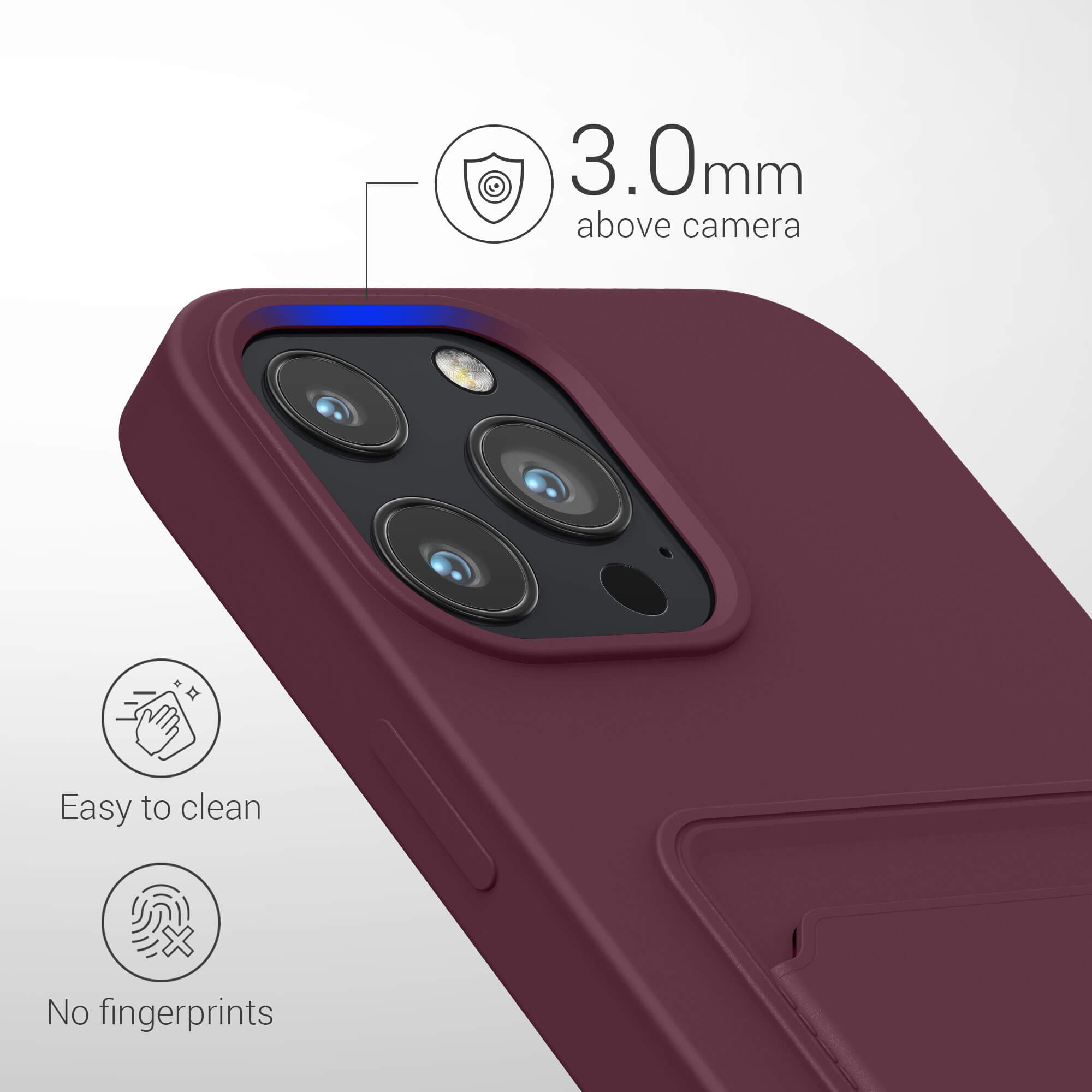 KW iPhone 13 Pro Max Θήκη Σιλικόνης TPU - Tawny Red - 55982.190