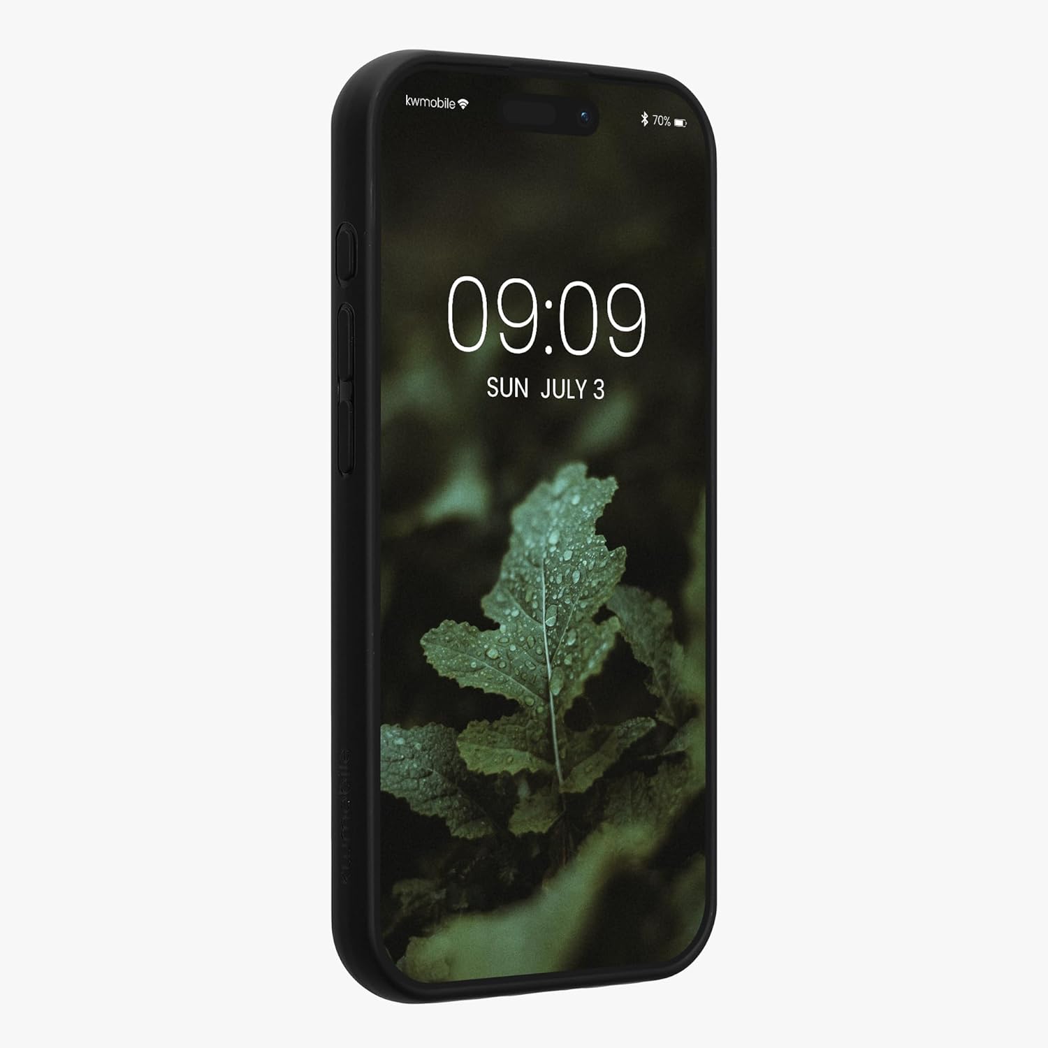 KW iPhone 15 Pro Θήκη από Φυσικό Ξύλο - Dark Green