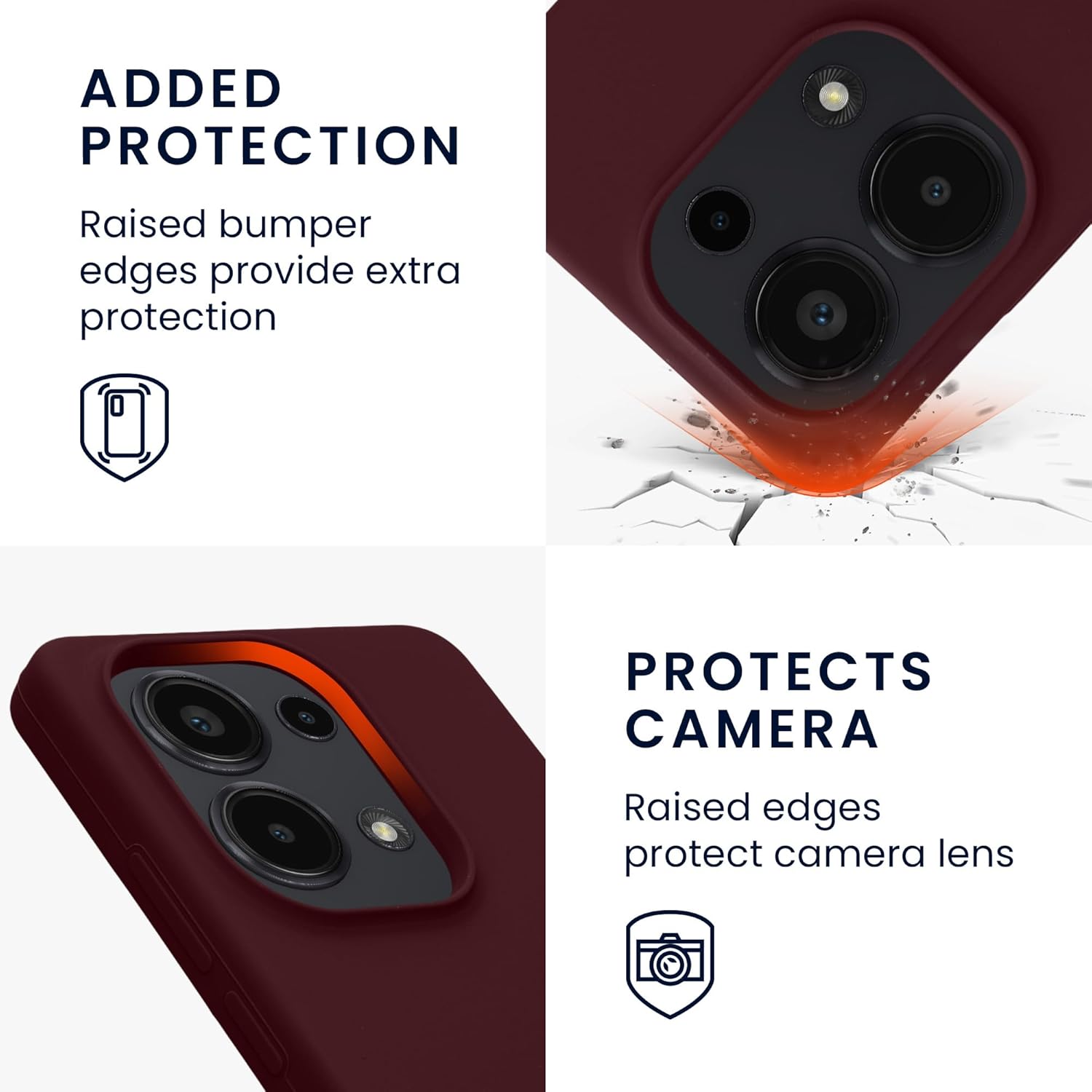 KW Xiaomi Redmi Note 13 Pro 4G Θήκη Σιλικόνης Rubberized TPU - Bordeaux Purple
