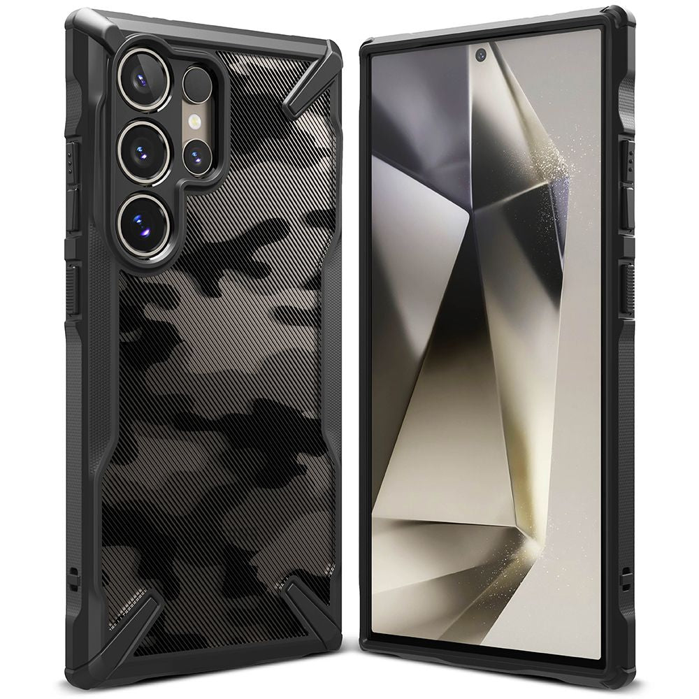 Ringke Samsung Galaxy S24 Ultra Fusion X Σκληρή Θήκη με Πλαίσιο Σιλικόνης - Camo Black