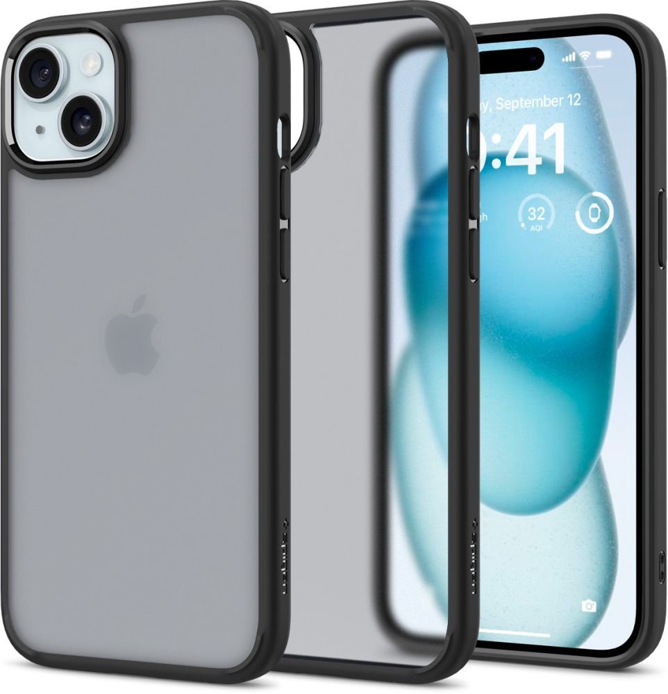 Spigen iPhone 15 Ultra Hybrid Σκληρή Θήκη με Πλαίσιο Σιλικόνης - Frost Black