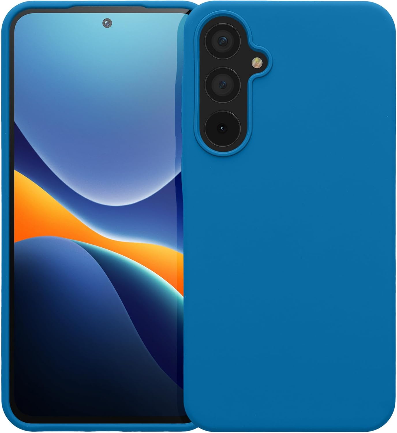 KW Samsung Galaxy A55 5G Θήκη Σιλικόνης Rubberized TPU - Caribbean Blue