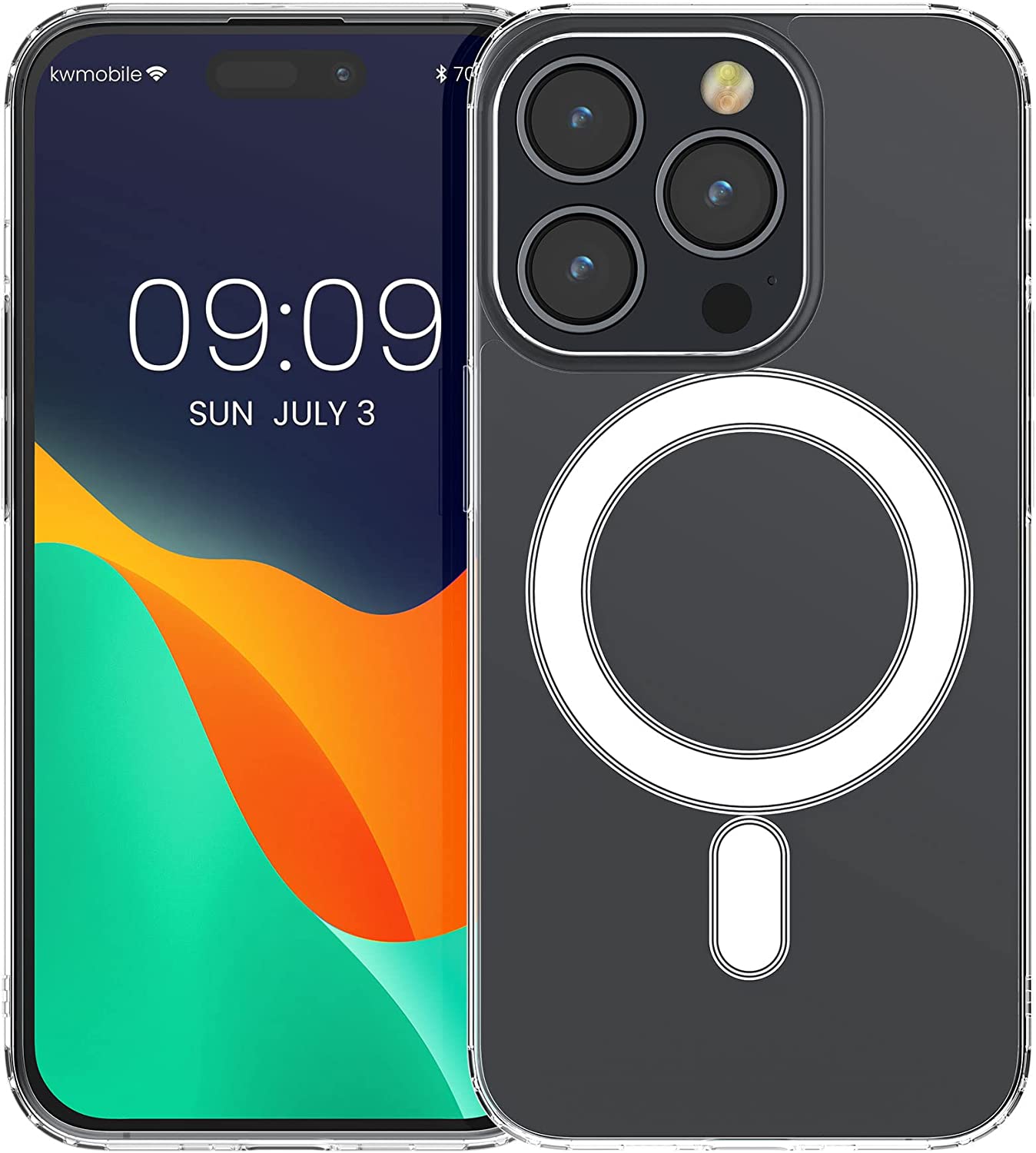 KW iPhone 14 Pro Σκληρή Θήκη με MagSafe - Corner Protection - Διάφανη - 60381.03