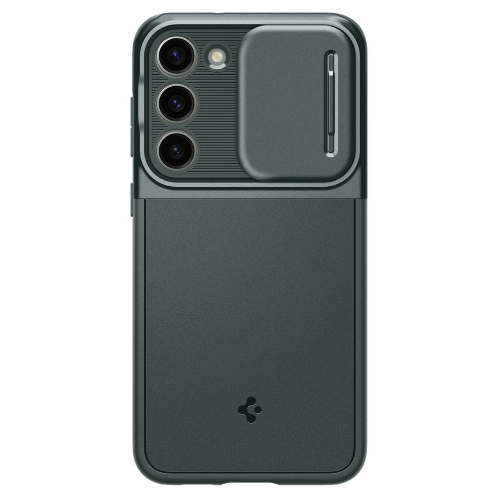 Spigen Samsung Galaxy S23 Optik Armor Θήκη Σιλικόνης με Κάλυμμα για την Κάμερα - Abyss Green