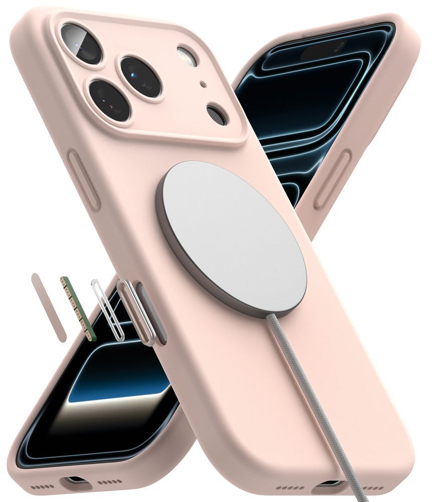 Ringke iPhone 18 Pro Max - Θήκη Σιλικόνης MagSafe - Silicone Magnetic - Pink Sand