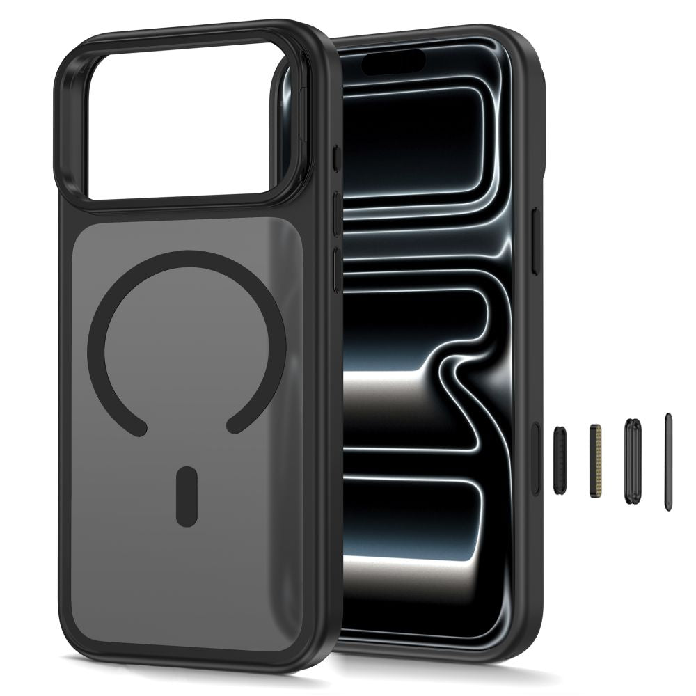Tech-Protect iPhone 18 Pro / iPhone 17 Pro - Σκληρή Θήκη με Πλαίσιο Σιλικόνης και Stand MagSafe - Magstand CC - Matte Black