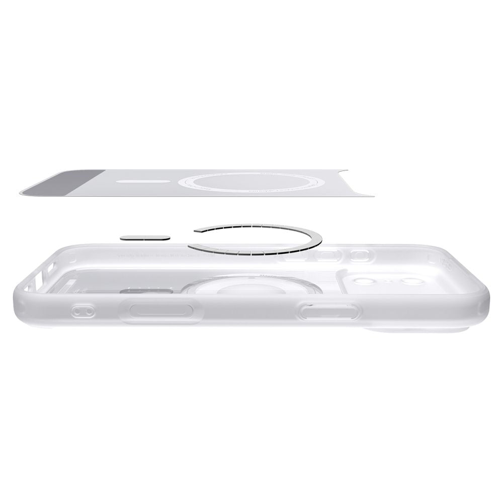Spigen iPhone 18 Pro Max / iPhone 17 Pro Max - Σκληρή Θήκη με Πλαίσιο Σιλικόνης Και MagSafe - Ultra Hybrid Classic - Classic Silver