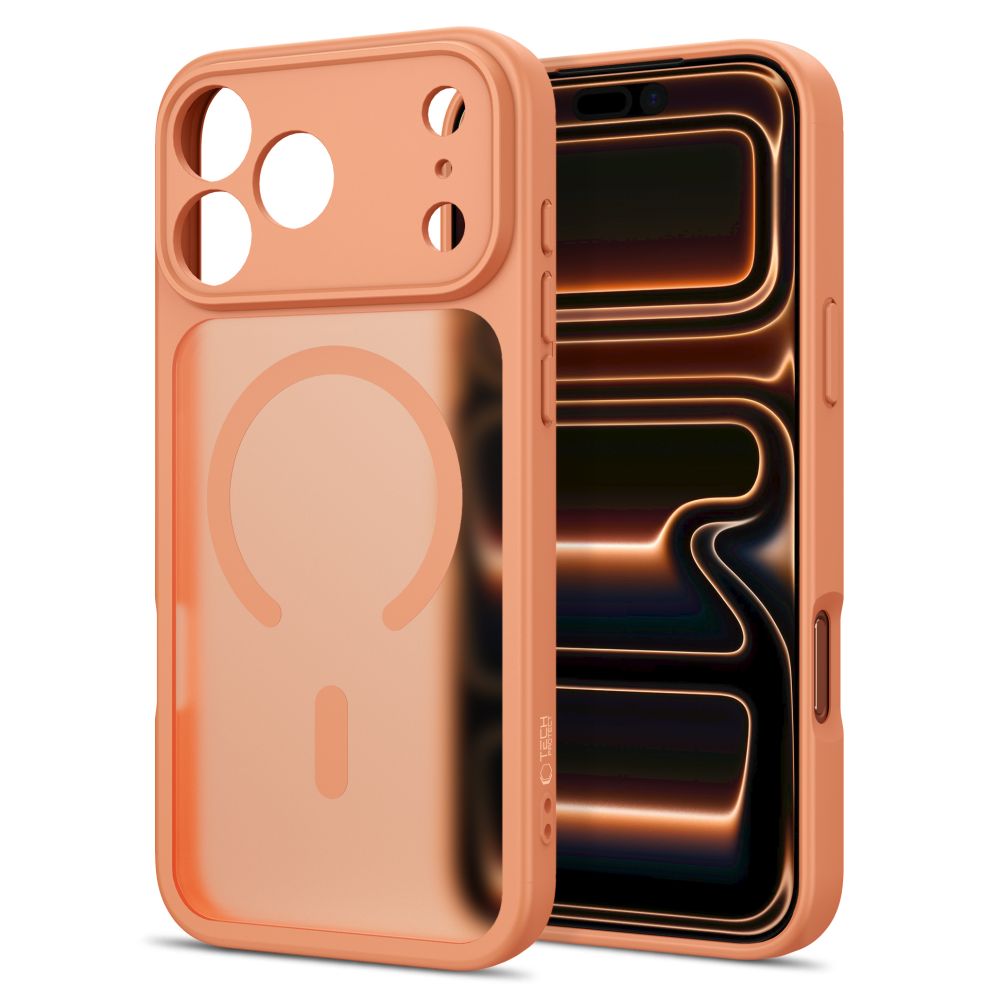 Tech-Protect iPhone 17 Pro / 18 Pro - Σκληρή Θήκη με Πλαίσιο Σιλικόνης και MagSafe - BasicMag - Matte Cosmic Orange