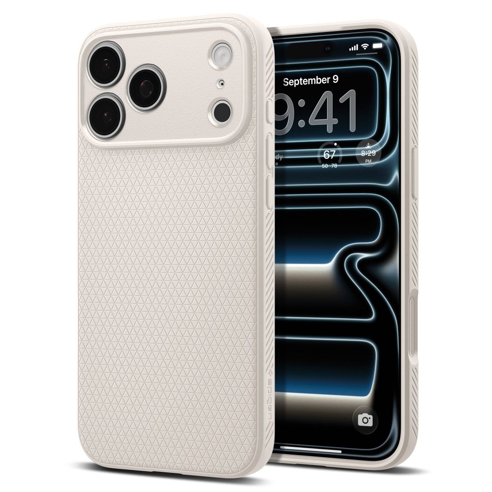 Spigen iPhone 18 Pro Max / iPhone 17 Pro Max - Θήκη Σιλικόνης - Liquid Air - Natural Titanium