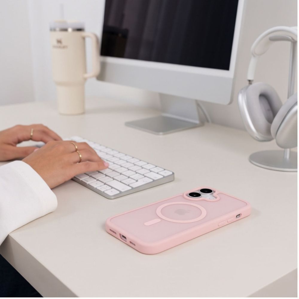 Tech-Protect iPhone 17 - Σκληρή Θήκη με Πλαίσιο Σιλικόνης και MagSafe - BasicMag - Matte Pink