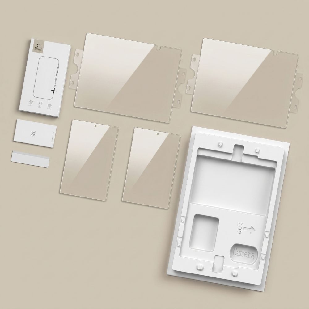 Tech-Protect Samsung Galaxy Z Fold8 - Σετ με 2 Αντιχαρακτικά Γυαλιά Οθόνης 9H και 2 Προσταυτικές Μεμβράνες - Easy Set Foil and Glass Fit 4in1 - Clear