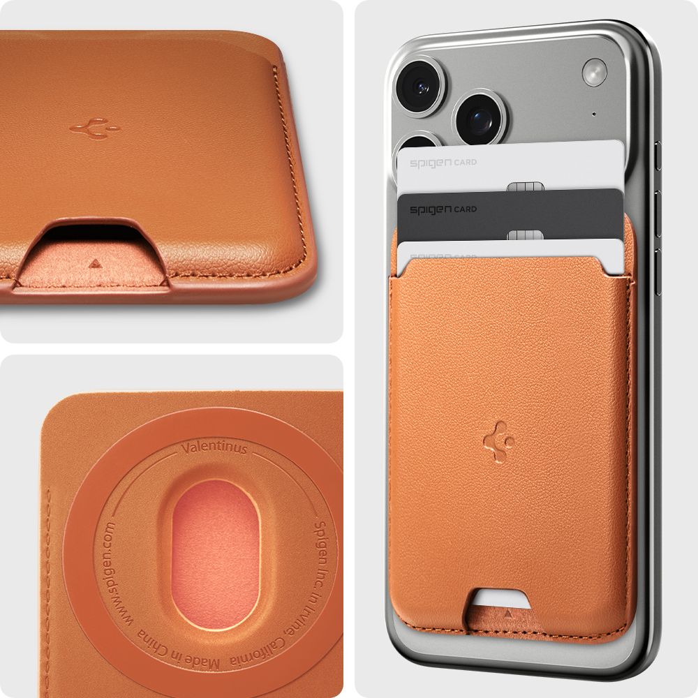 Spigen Universal Θήκη για Κάρτες - Valentinus MagSafe Card Holder - Metallic Orange