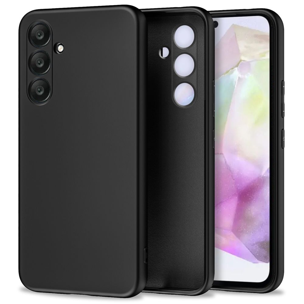 Tech-Protect Samsung Galaxy A35 5G Icon Θήκη Σιλικόνης Rubber TPU - Black