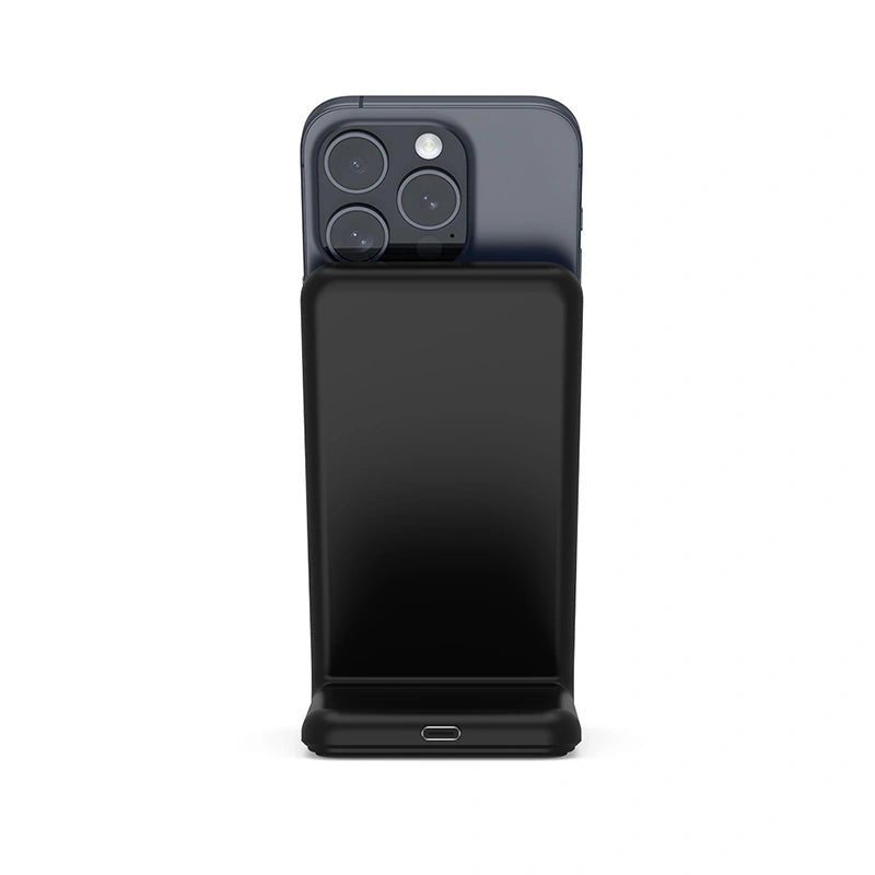 Crong MagSpot Stand 2 σε 1 Ασύρματος MagSafe Φορτιστής για iPhone και AirPods - Black
