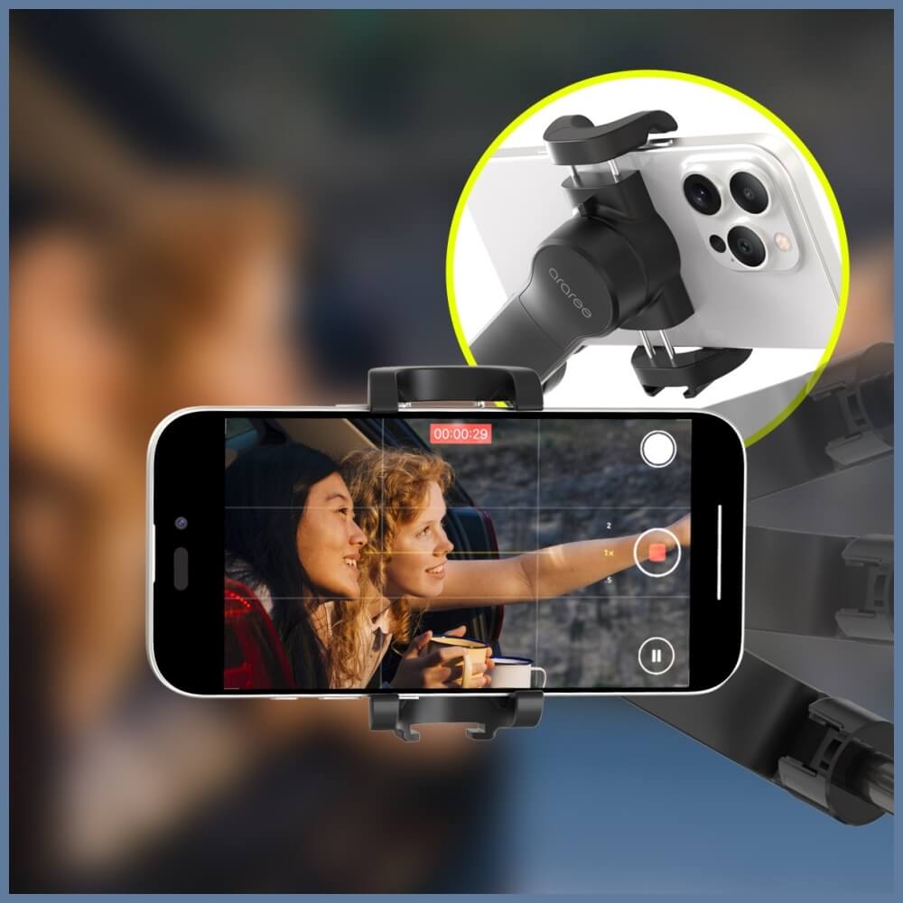 Araree Gimbal Pod Selfie Stick Τρίποδο με Τηλεχειριστήριο Bluetooth - Black