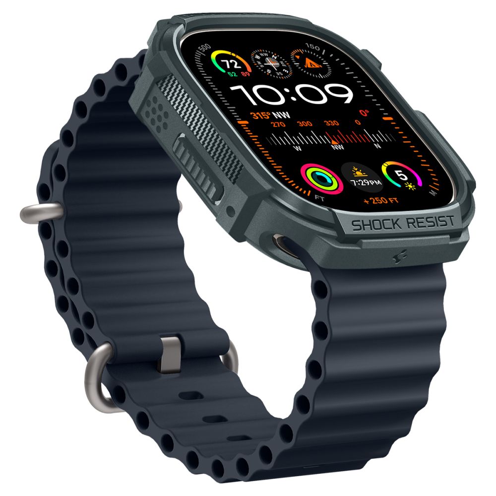 Spigen Θήκη Apple Watch Ultra (1/2/3) - 49mm Rugged Armor - Abyss Green