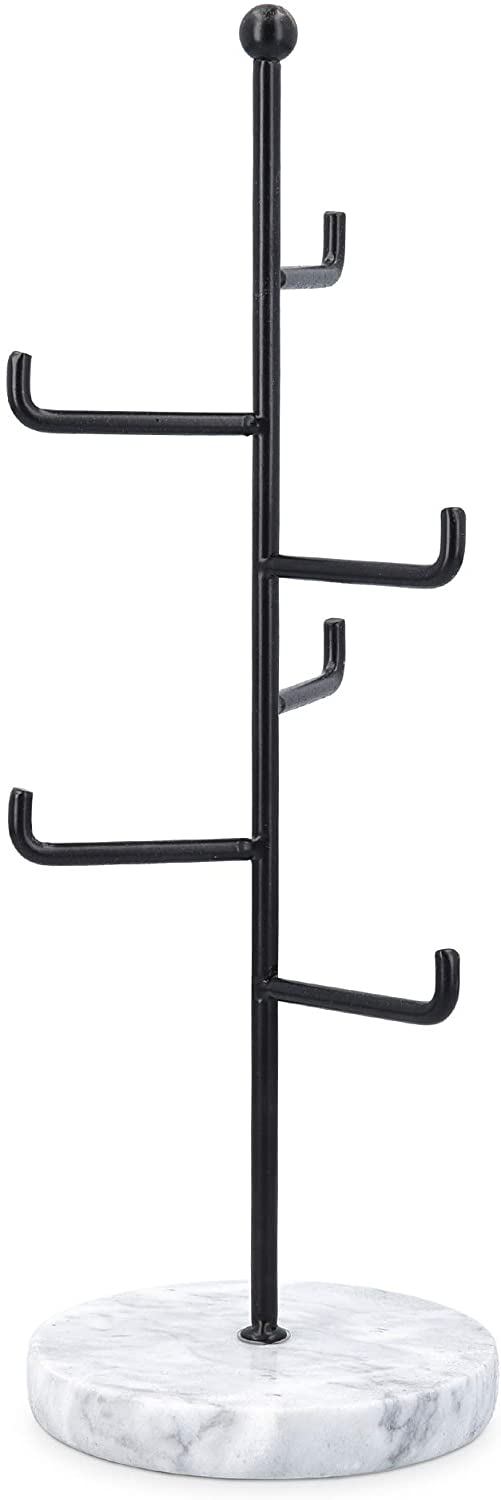 Navaris Μεταλλικό Stand Κοσμημάτων με Μαρμάρινη Βάση - Black - 52597.01