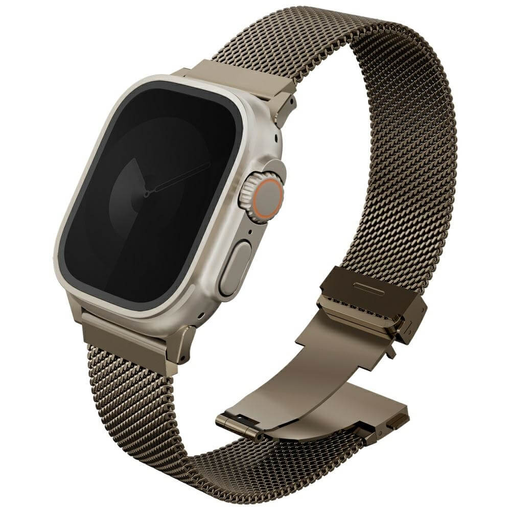 Uniq Λουράκι Apple Watch 4 / 5 / 6 / 7 / 8 / 9 / SE / SE 2 / Ultra / Ultra 2 - 44 / 45 / 46 / 49 mm Dante Pro από Ανοξείδωτο Ατσάλι - Steel Gold