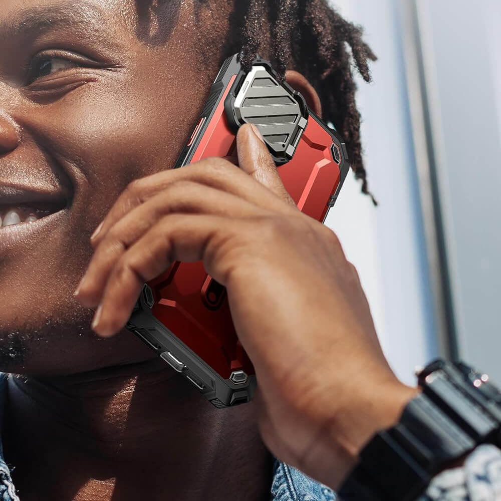 Supcase iPhone 15 Pro Max - Unicorn Beetle XT MagSafe - Σκληρή Θήκη με Προστασία Κάμερας / Stand - Ruddy