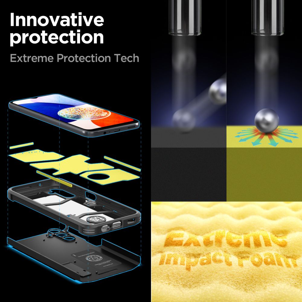 Spigen Samsung Galaxy A14 5G Tough Armor Σκληρή Θήκη - Black