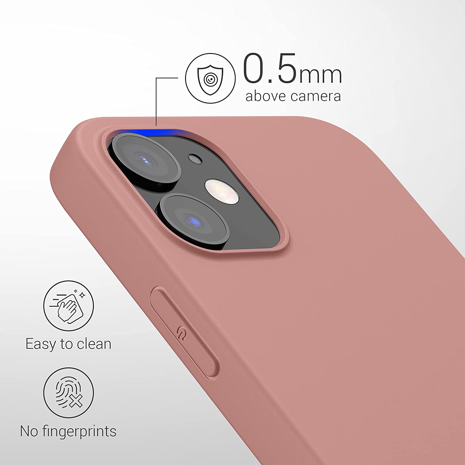 KW iPhone 12 / iPhone 12 Pro Θήκη Σιλικόνης TPU - Rose Tan - 53938.193