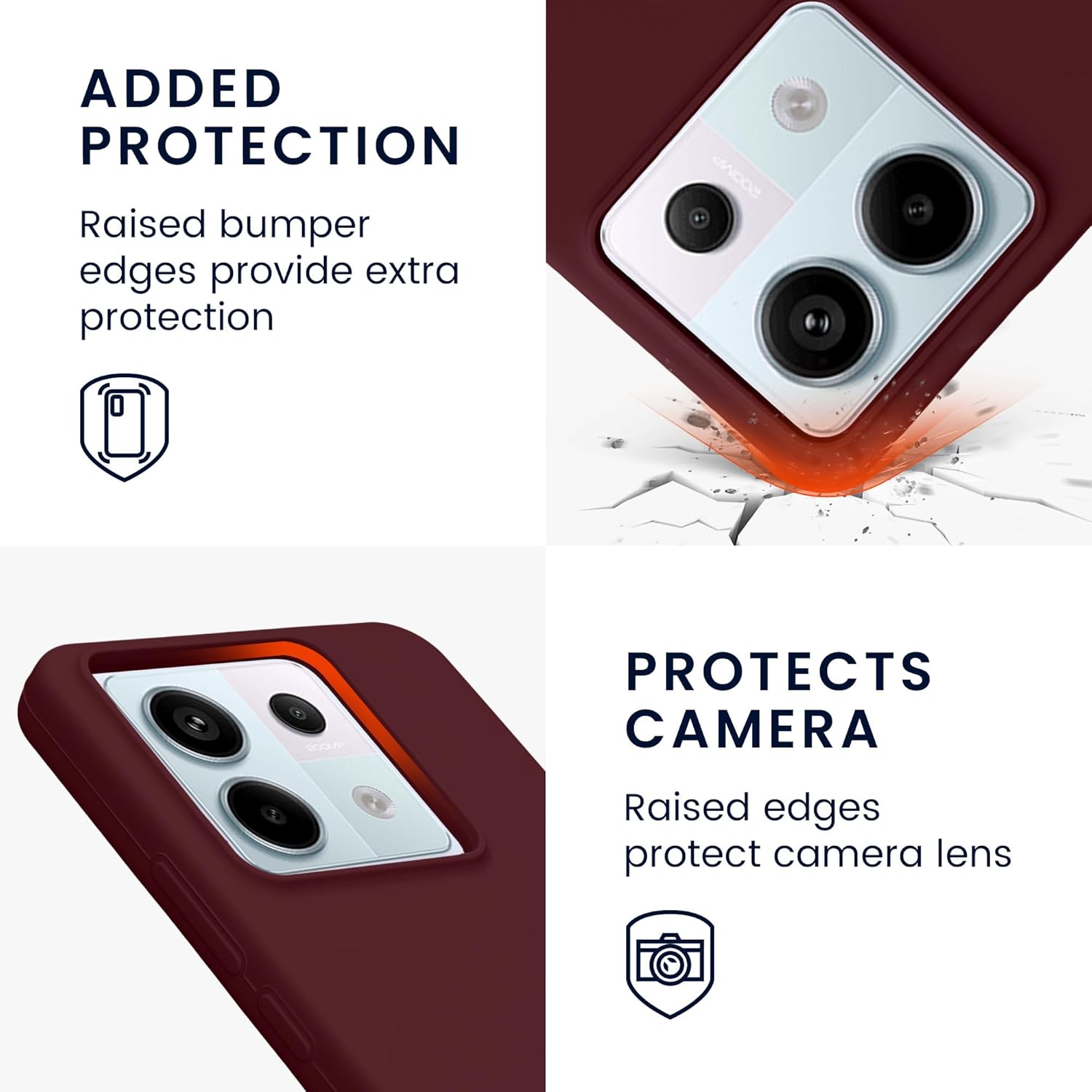 KW Xiaomi Redmi Note 13 Pro 5G / Poco X6 5G Θήκη Σιλικόνης Rubberized TPU - Bordeaux Purple