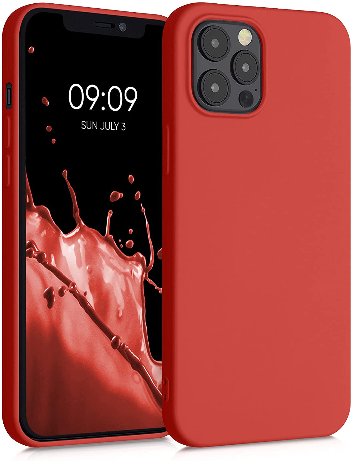 KW iPhone 12 Pro Max Θήκη Σιλικόνης Rubberized TPU - Tangerine Tango - 52714.218