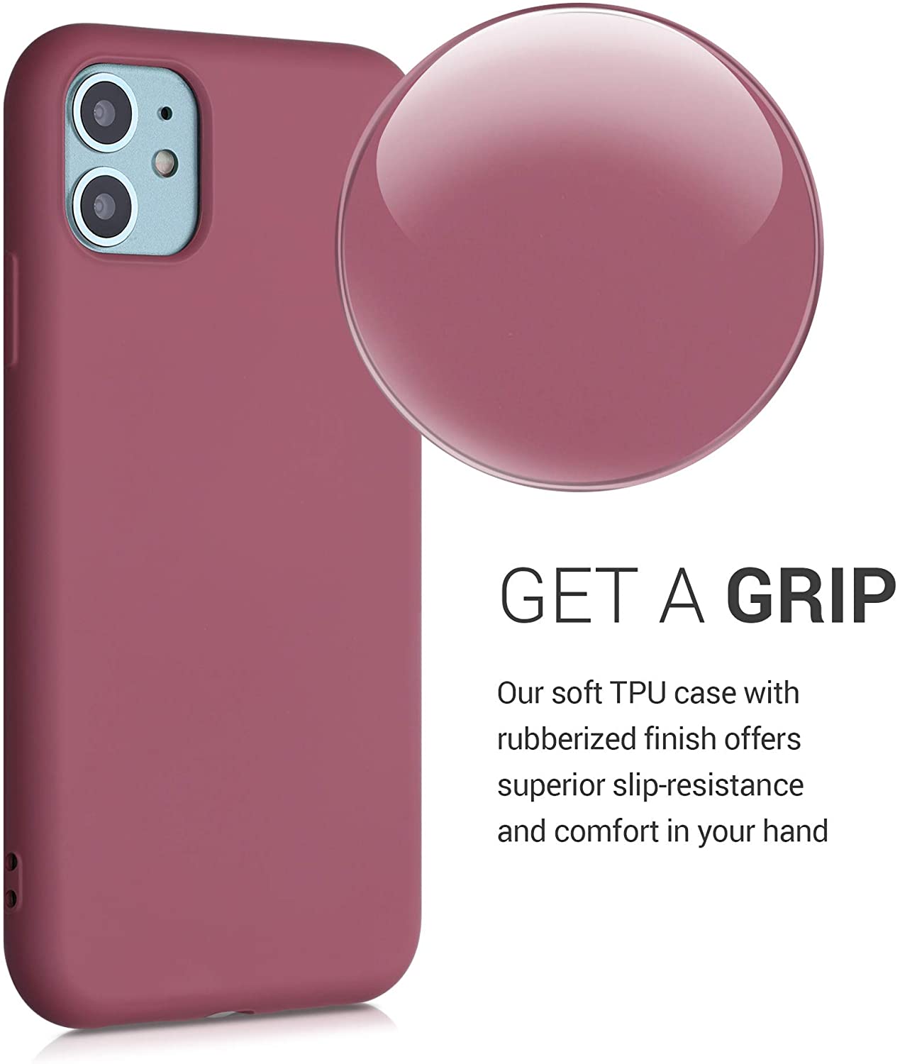 KW iPhone 11 Θήκη Σιλικόνης Rubberized TPU - Deep Rusty Rose - 50791.167