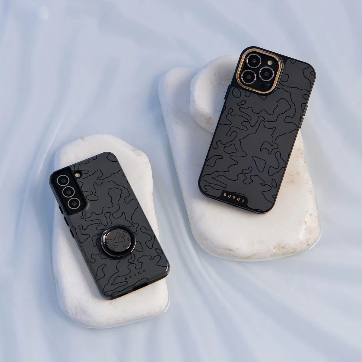 Burga iPhone 14 Fashion Tough Σκληρή Θήκη - Black Rock