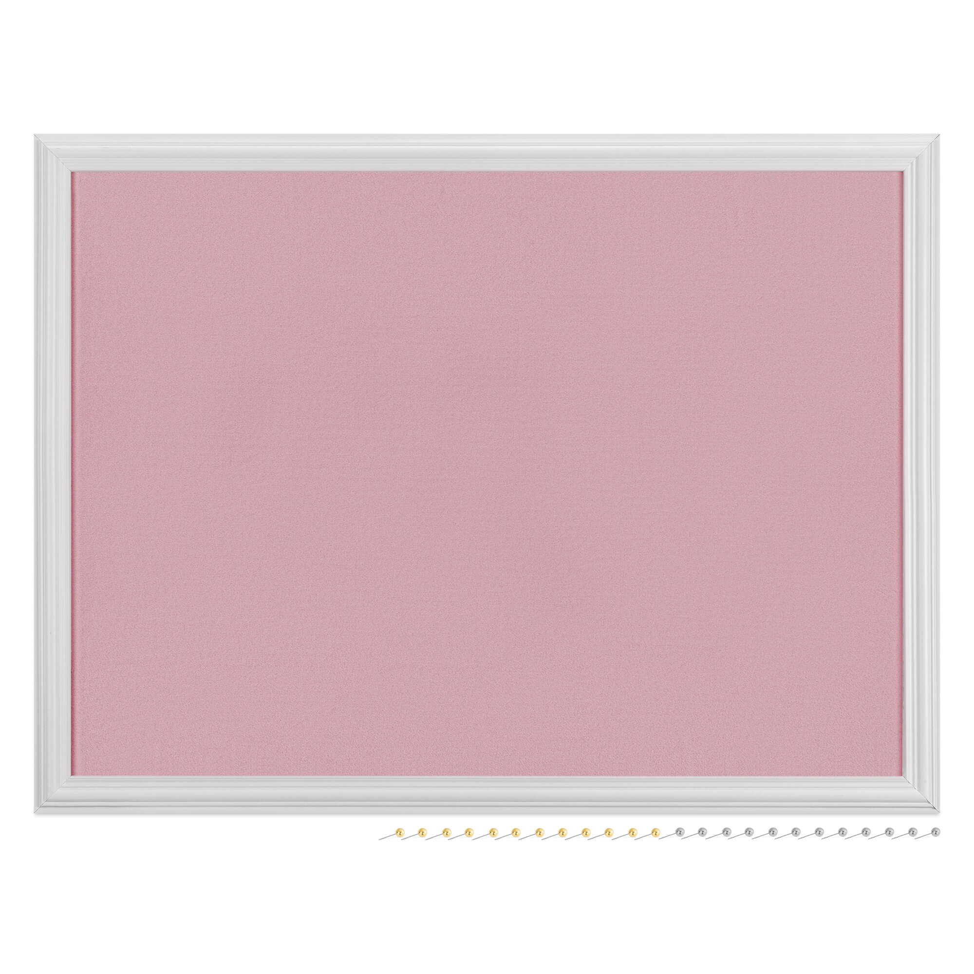 Navaris Πίνακας Ανακοινώσεων από Λούτρινο Ύφασμα με Ξύλινο Πλαίσιο - Pink / White - 55215.02