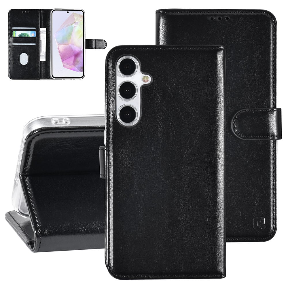 Tuniq Samsung Galaxy A35 5G - Θήκη Πορτοφόλι Stand από Δερματίνη - Μαύρη