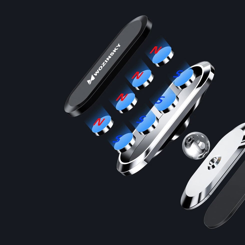 Wozinsky WMH - 06 Μαγνητική Βάση για Ταμπλό Αυτοκινήτου - Silver