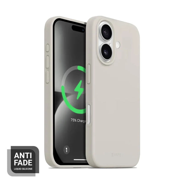 Crong iPhone 16 Color Cover Magnetic - Θήκη Σιλικόνης με MagSafe - Stone Beige