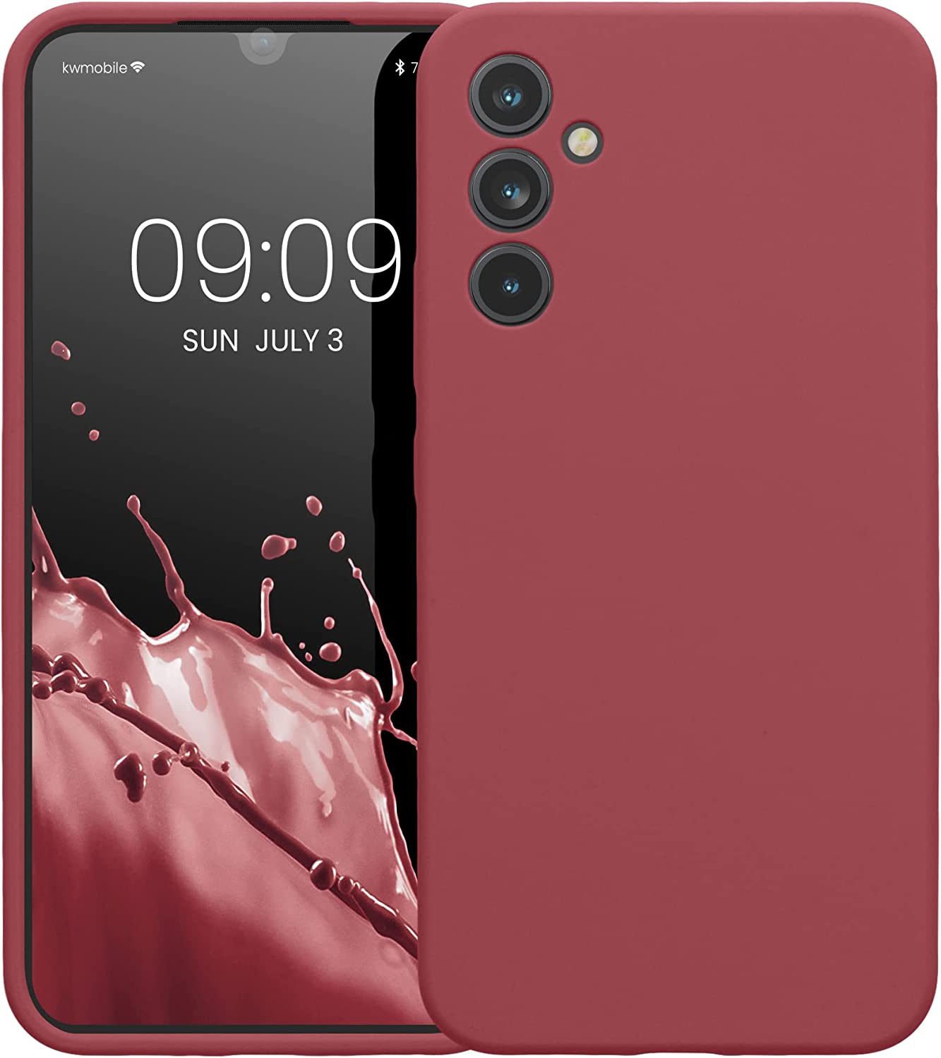 KW Samsung Galaxy A34 5G Θήκη Σιλικόνης Rubber TPU - Dark Rose - 60807.167