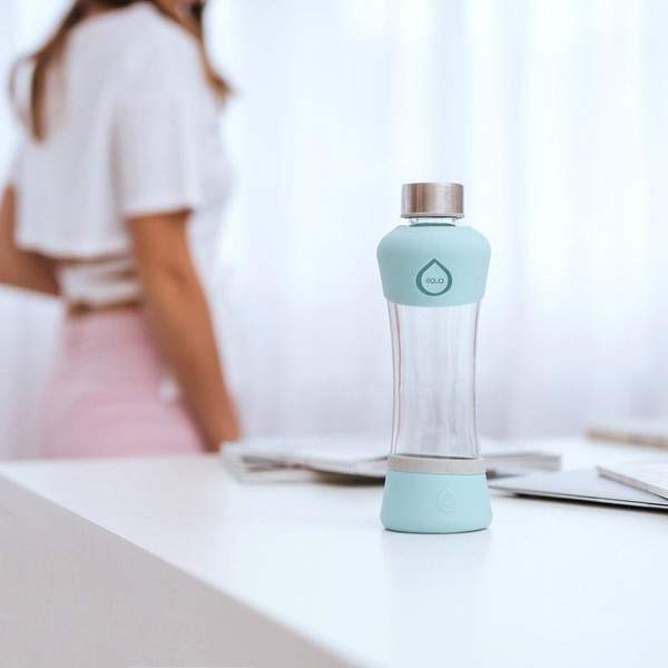 Equa Active Squeeze Γυάλινο Μπουκάλι Νερού - 550ml - Mint / Διάφανο