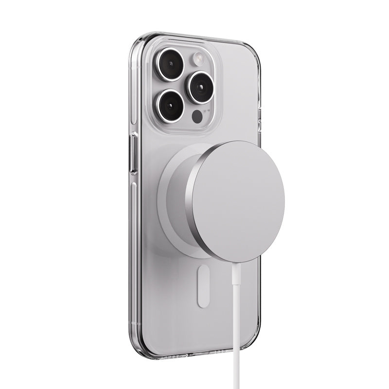 Crong iPhone 15 Pro Clear Mag Pro - Σκληρή Θήκη με MagSafe - Clear