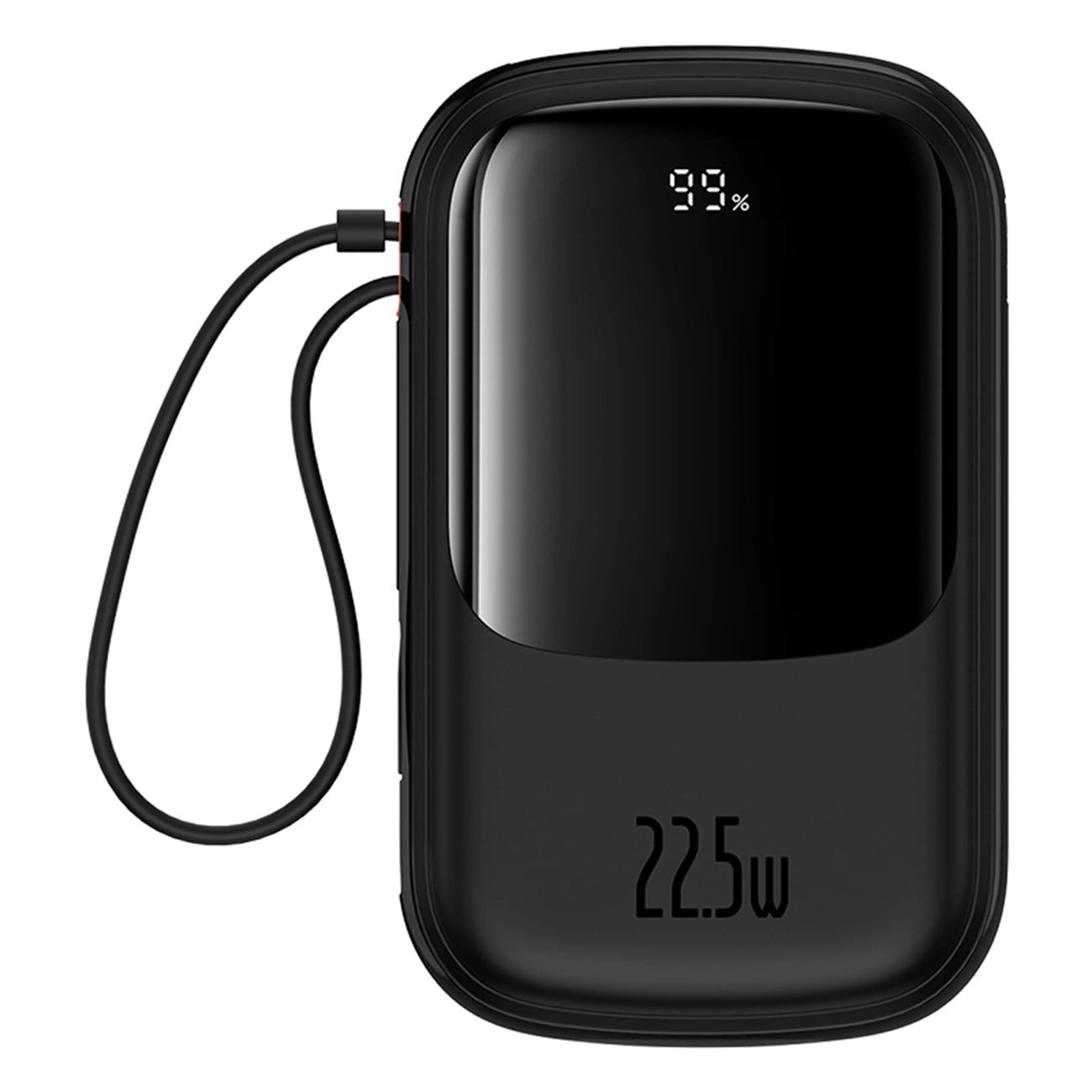 Baseus Qpow Pro+ Power Bank 20000mAh 22.5W με Οθόνη και Ενσωματωμένο Καλώδιο Type-C - Black - P10067103113-00