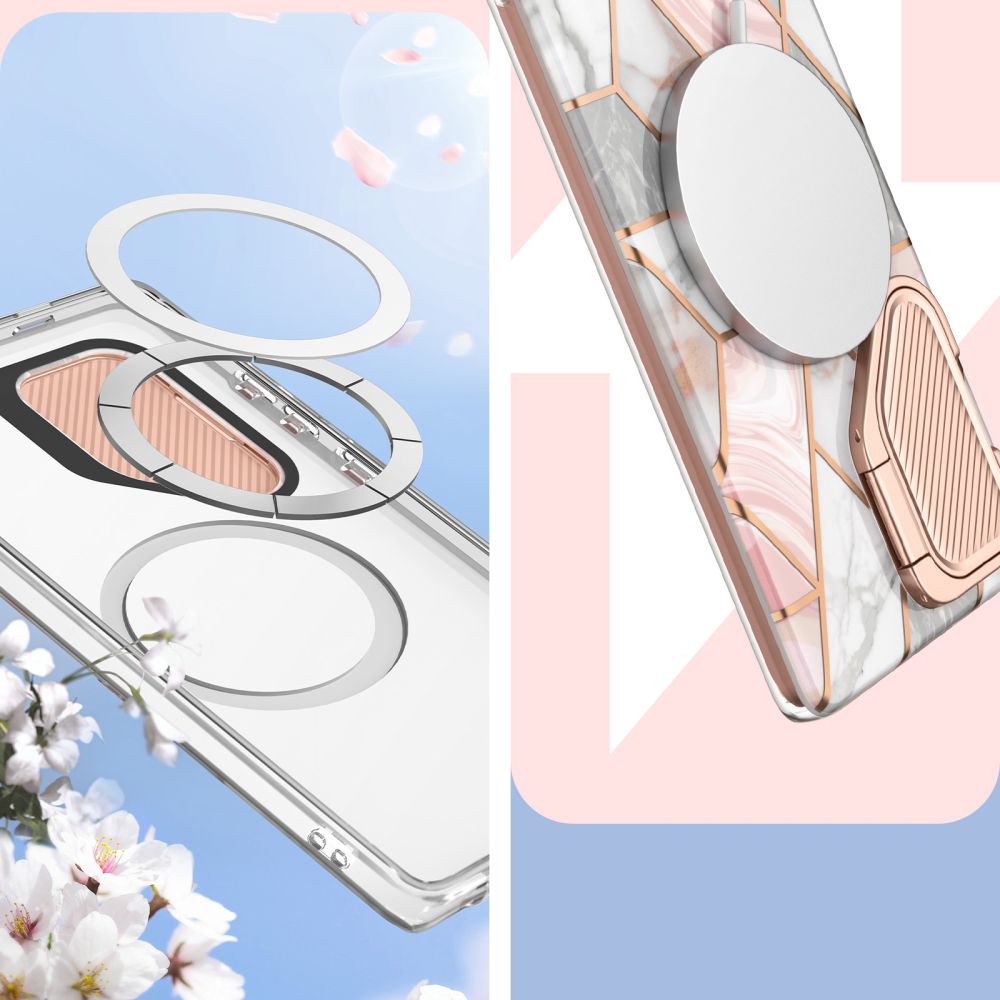 i-Blason Samsung Galaxy S24 Ultra Cosmo Mag Σκληρή Θήκη με Προστασία Οθόνης / Κάμερας και Magsafe - Marble