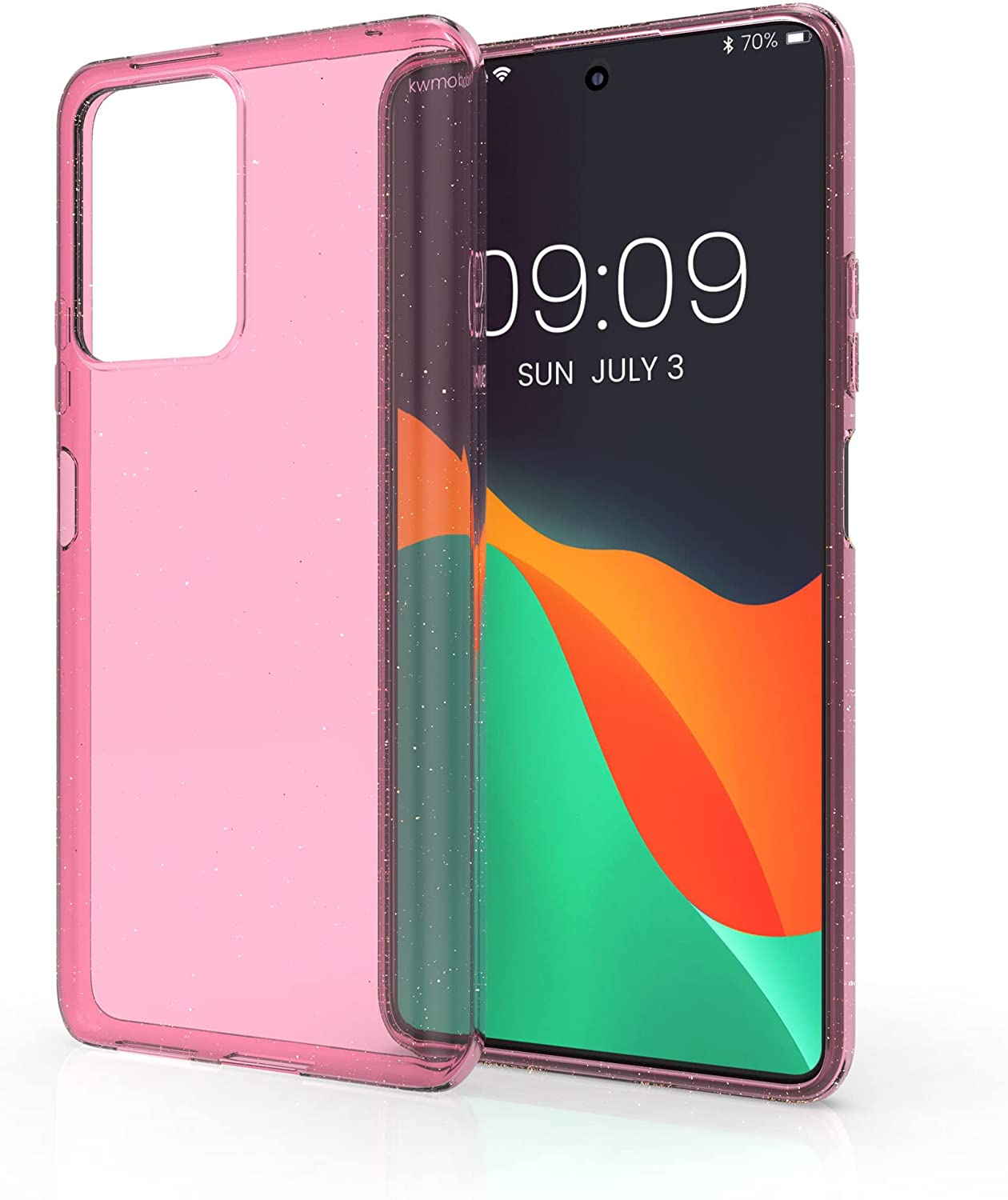 KW Xiaomi 11T / 11T Pro Θήκη Σιλικόνης TPU Design Glitter Uniform - Διάφανη / Pink - 56840.02