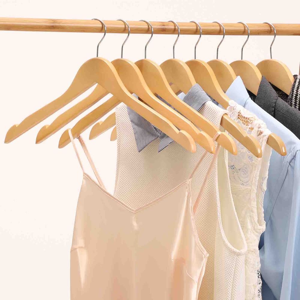 Songmics Σετ με 20 Ξύλινες Κρεμάστρες Ρούχων - Natural - CRW003-20