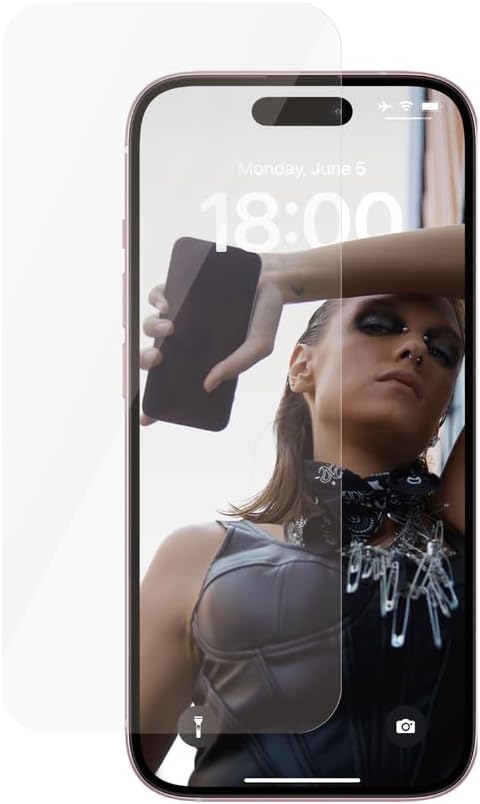 Safe by PanzerGlass iPhone 15 Ultra-Wide Fit Case Friendly Full Screen Αντιχαρακτικό Γυαλί Οθόνης - Διάφανο - SAFE95534