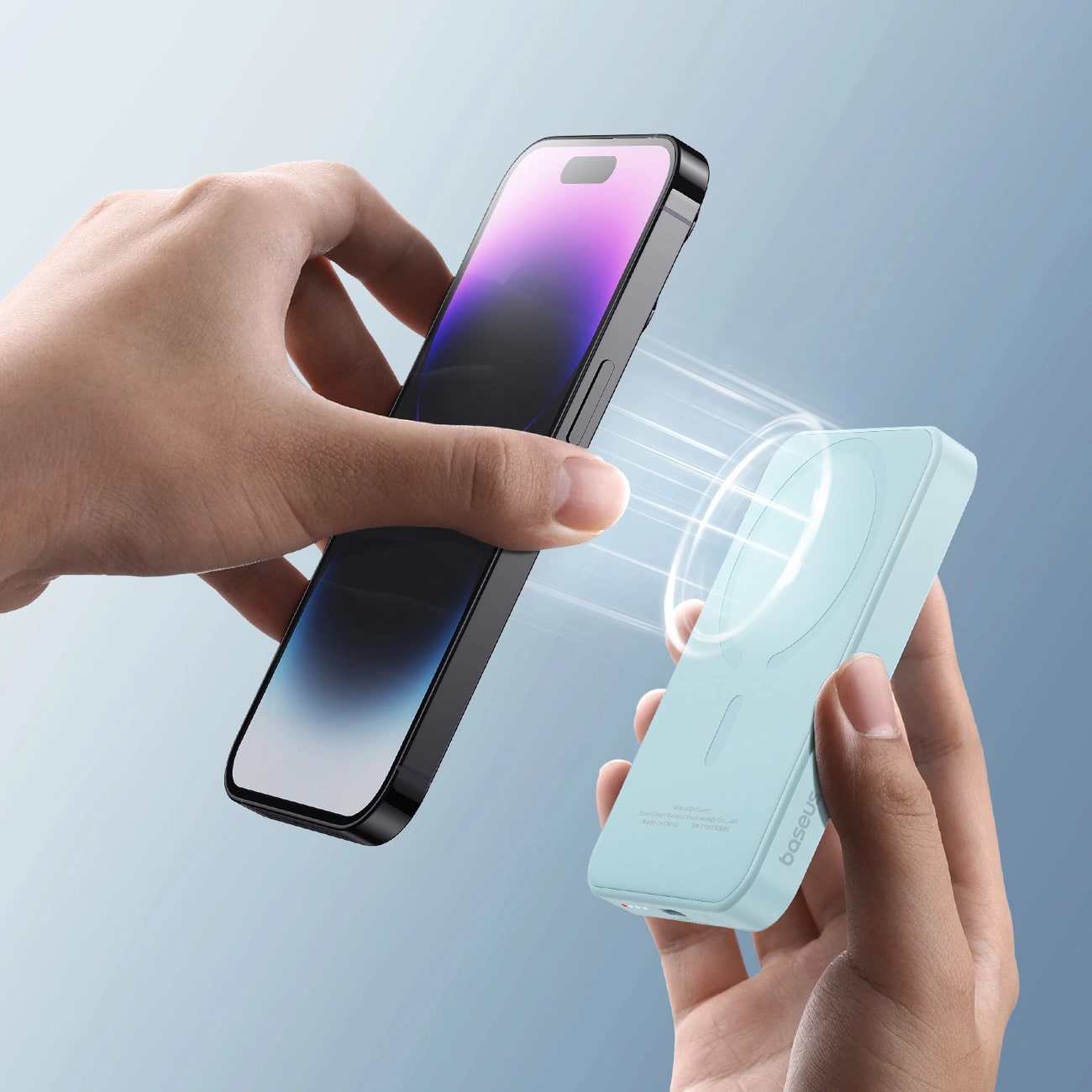 Baseus Magnetic Mini Ασύρματο MagSafe PowerBank 5000mAh 20W με Καλώδιο Type-C to Type-C - Blue - P10022107313-00