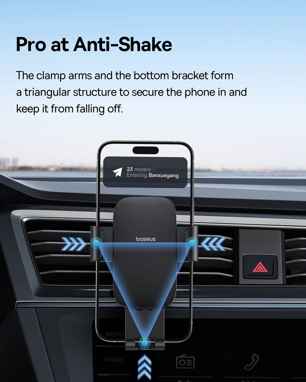 Baseus Metal Age 3 Gravity Car Air Vent Mobile Holder - Universal Βάση Αυτοκινήτου Αεραγωγού - Black - BS-CM028