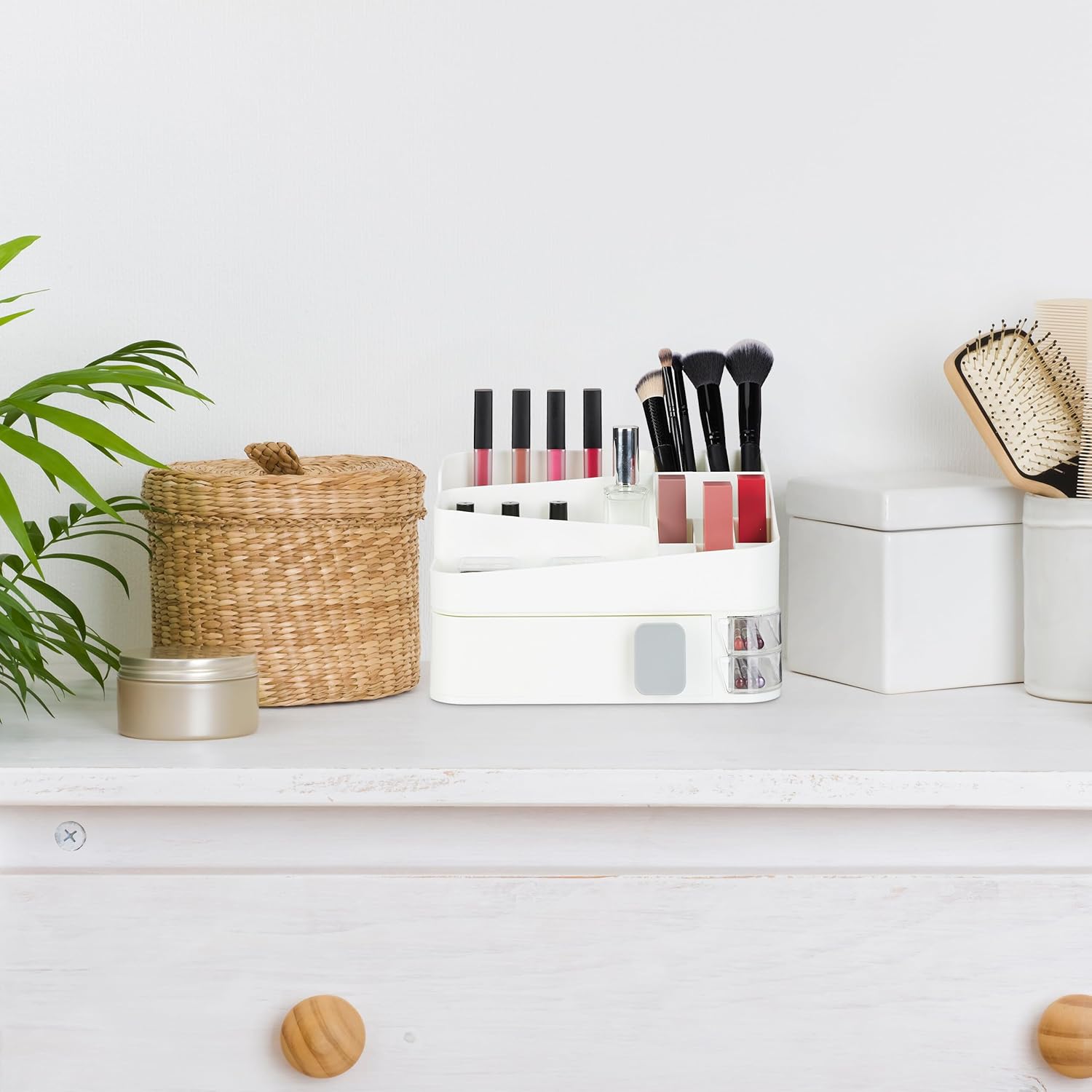 Relaxdays Οργανωτής Καλλυντικών με Συρτάρι - White - 4052025479435