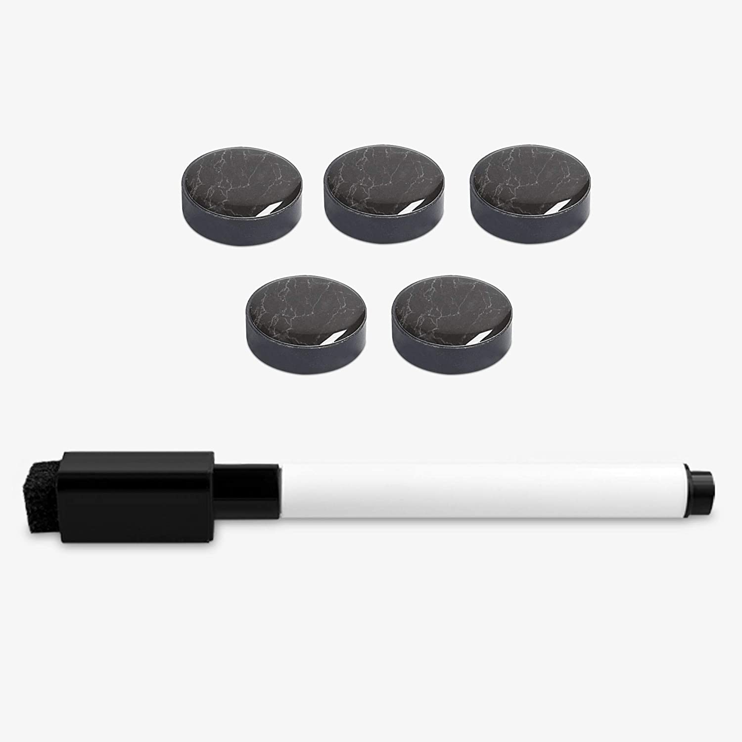 Navaris Μαγνητικός Πίνακας - 90 x 60cm - Design White Marble - 49997.09