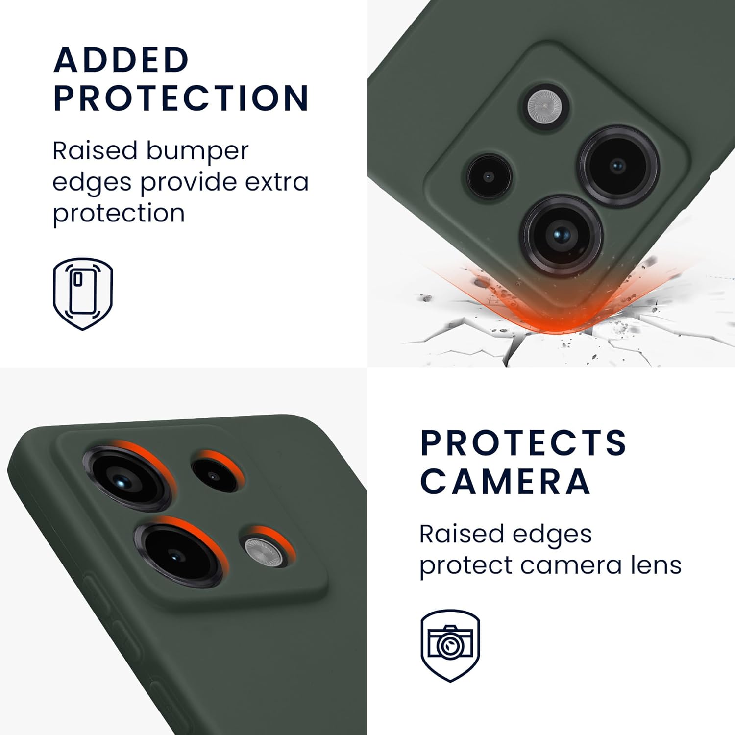 KW Xiaomi Redmi Note 13 Pro 5G / Poco X6 5G Θήκη Σιλικόνης TPU - Moss Green